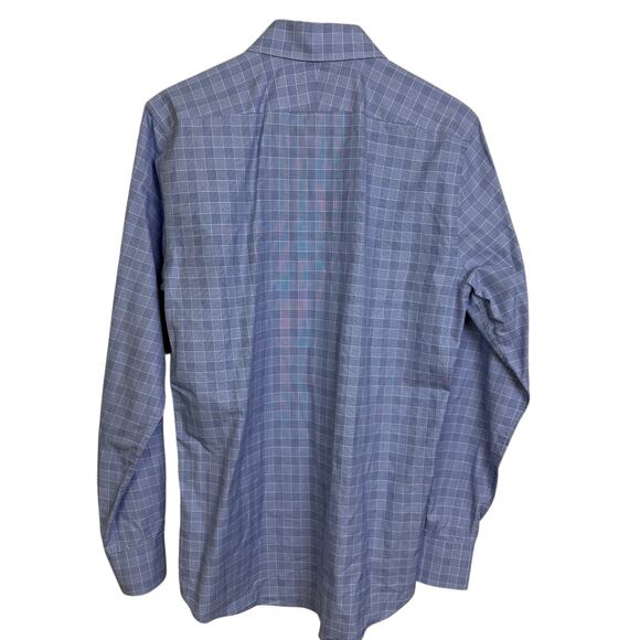 Suitsupply Extra Slim Dress Shirt Mens Size 41 16 Blue Check Egyptian Cotton - Picture 2 of 12